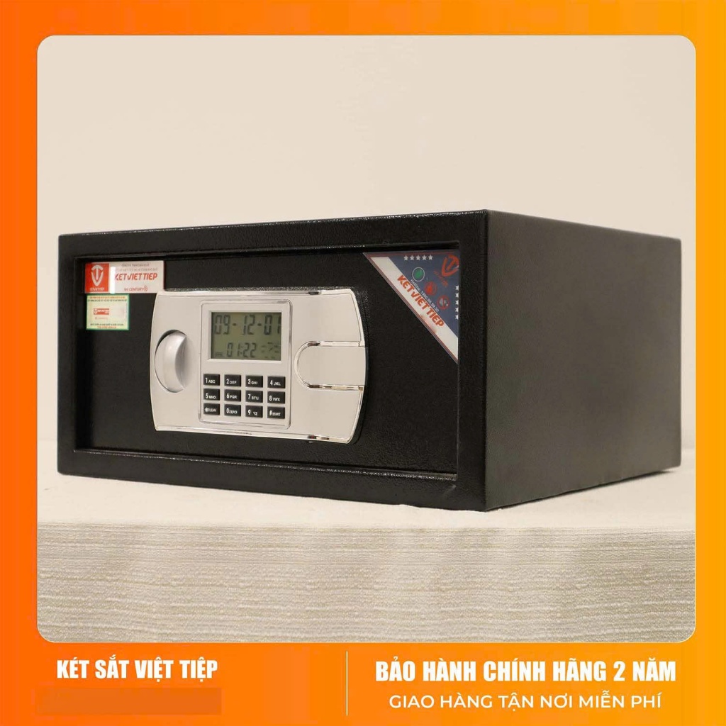 [HÀNG CHÍNH HÃNG] Két Mini, Két Sắt Khách Sạn Việt Tiệp KS42DT, Két sắt Safiron 25LBF Báo Trộm ĐT