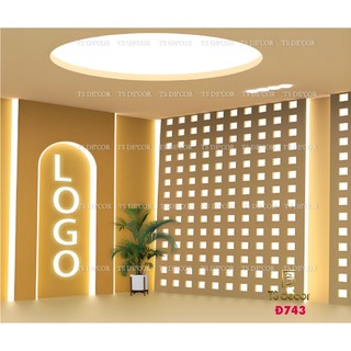 Phông Nền LiveStream giả góc 3D 5D chân thực giả đèn led sáng
