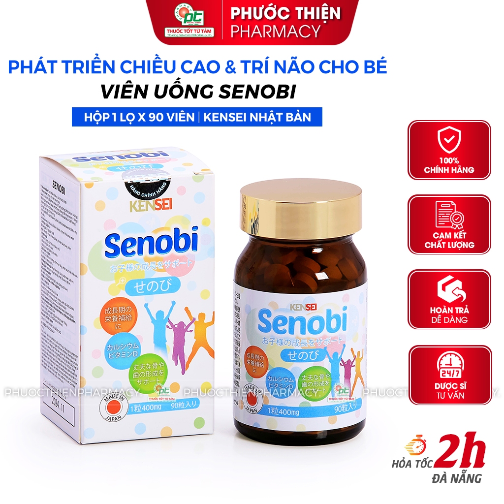Viên uống tăng chiều cao Nhật cho bé KENSEI SENOBI 90 viên phát triển ...