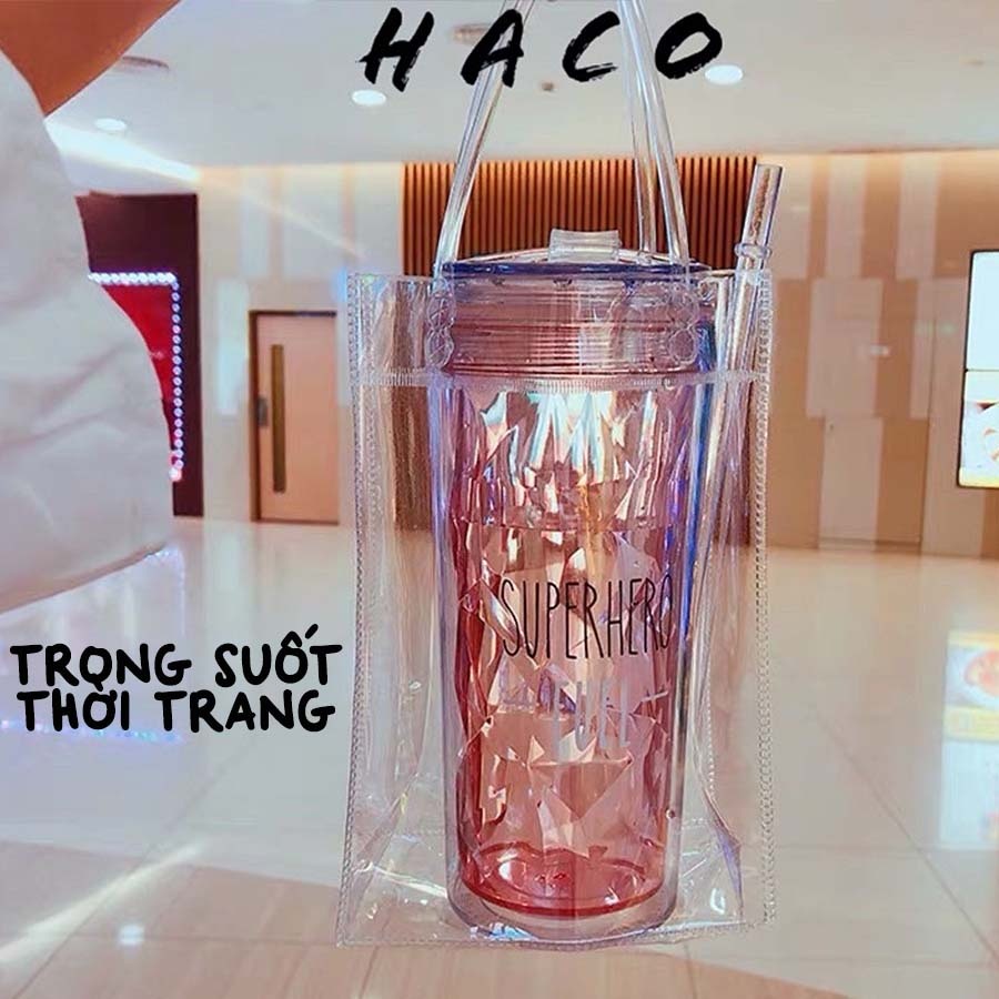 [BẢO HÀNH BỂ VỠ] Túi Đựng Cốc, Túi Nhựa Trong Suốt Đựng Bình Giữ Nhiệt PK060
