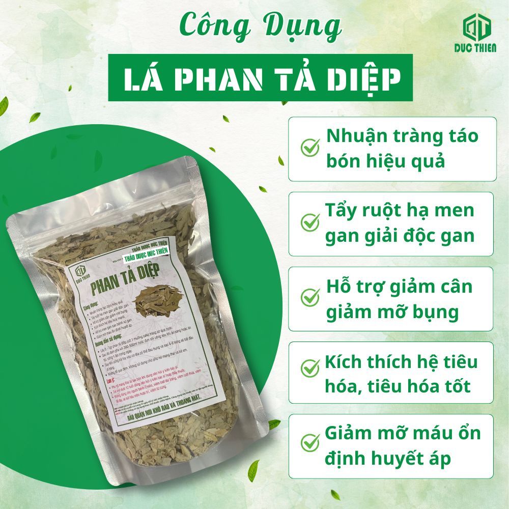 Phan Tả Diệp (Khô, Sạch, Thơm) - Hỗ Trợ Đường Tiêu Hóa, Táo Bón, Giải Độc Gan