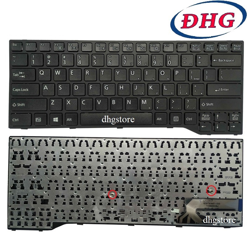RTDPART Tastiera per Laptop per Fujitsu LifeBook E544 E546 E547 E733 E734 E736 E743 E744 E746 Italiano: U745 Inglese USA Nero Retroilluminato Senza Puntamento Nuova