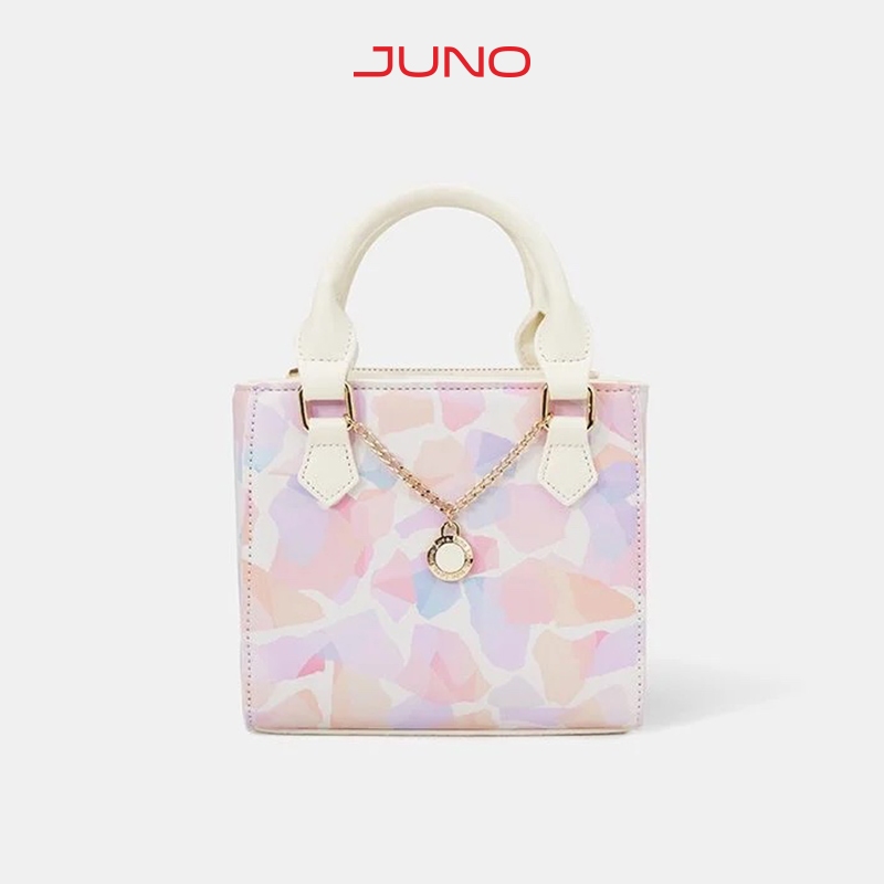 Túi Xách Nữ Thời Trang JUNO Cỡ Nhỏ Form Vuông Dây Xích Trang Trí TXN757