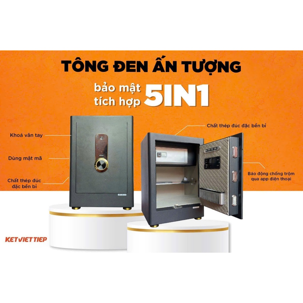 [CHÍNH HÃNG] Két Sắt Vân Tay  Điện Tử AIFEIBAO HK-M/D-45-AS Nhập Khẩu Chính Hãng