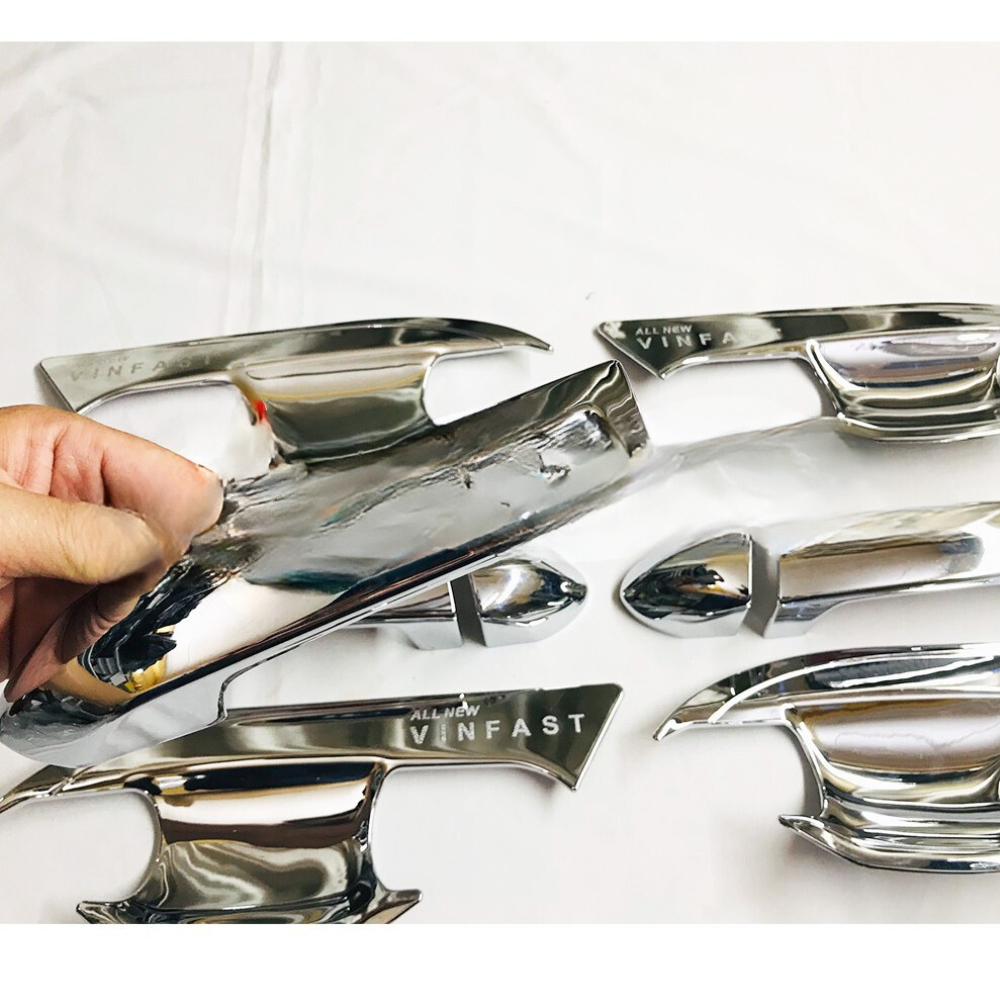 Ốp tay nắm, hõm cửa xe Vinfast Lux A/Lux SA đời 2019- HIỆN NAY - Mạ Crom cao cấp sáng bóng- GIÁ 1 BỘ