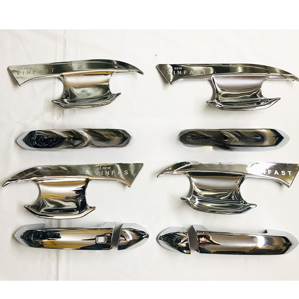 Ốp tay nắm, hõm cửa xe Vinfast Lux A/Lux SA đời 2019- HIỆN NAY - Mạ Crom cao cấp sáng bóng- GIÁ 1 BỘ