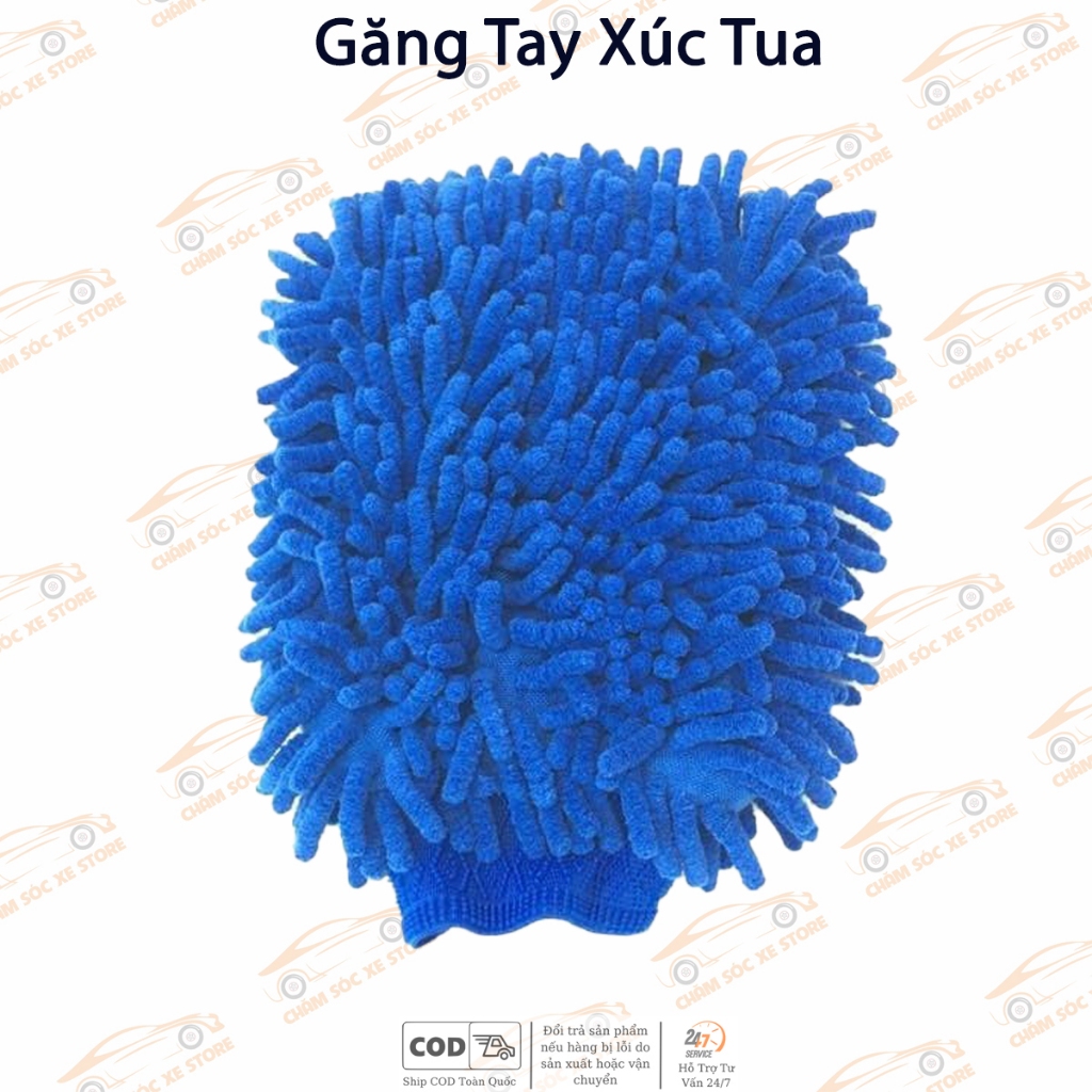 Găng Tay Xúc Tua Vệ Sinh Đa Năng Lau Rửa Xe Máy, Ô Tô