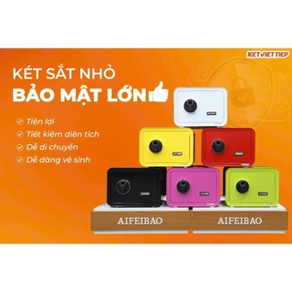 Két sắt nhập khẩu AIFEIBAO mini 🛵GIAO NHANH🛵 cỡ nhỏ khóa điện tử để trên bàn, để trong tủ loại 10kg hàng chính hãng
