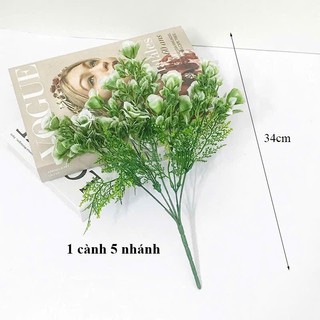 Hoa giả -  cụm hoa hồng xanh cao cấp 34cm nhỏ nhắn, trang trí, decor nhà cửa, cửa tiệm, studio...