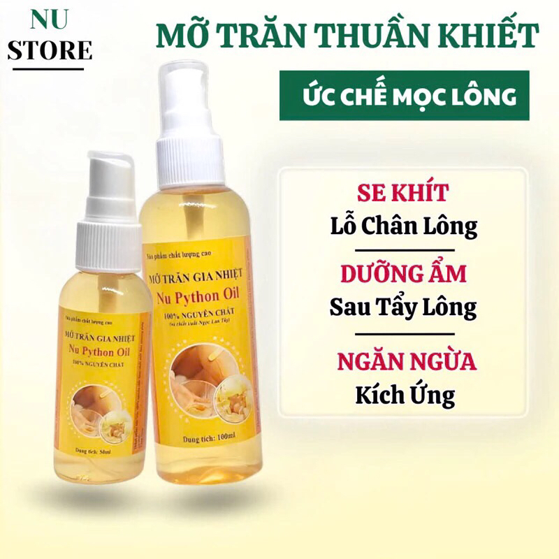 100ml Mỡ Trăn nguyên chất 100% đã tiệt trùng chai dạng xịt tiện lợi ...