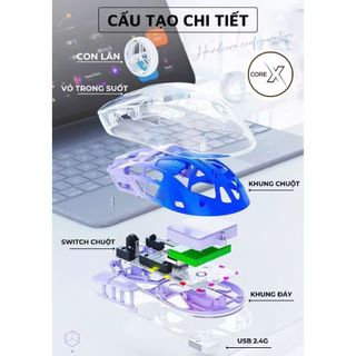 Chuột Không Dây Bluetooth FreeWolf A2 LED RGB 2 Mode Chip Original 3212 Siêu Mượt Chuyên Game
