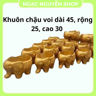 Khuôn đúc chậu hình con voi to dài 45cm cao 30cm ngang 25cm đổ úp đáy