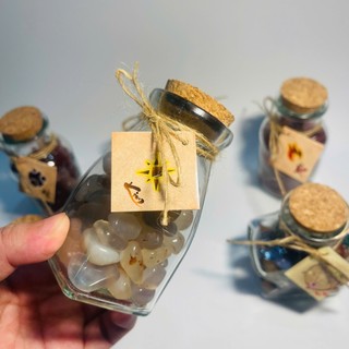 (lọ100ml+đáto) Lọ đá phong thuỷ theo mệnh, may mắn, tài lộc, dùng trang trí, quà tặng