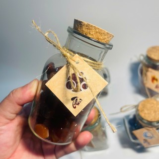 (lọ100ml+đáto) Lọ đá phong thuỷ theo mệnh, may mắn, tài lộc, dùng trang trí, quà tặng