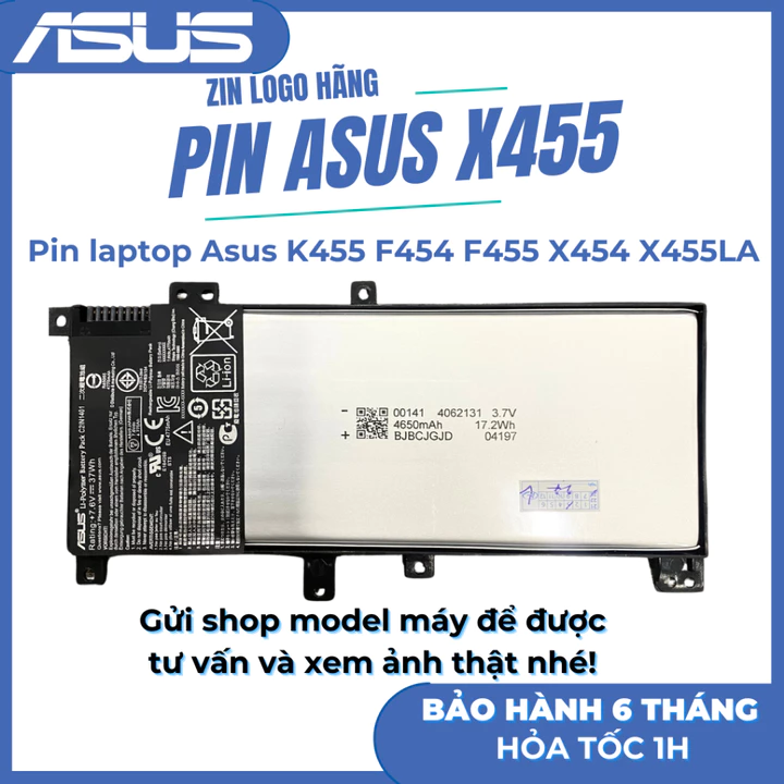 Pin laptop Asus X554 X554L X555 X555L X555LA X555LD X555LN Mã Pin C21N1347 Pin Logo Hãng Bảo Hành 6 Tháng