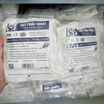 (Bịch 10 gói 100 miếng) Gạc Vô Trùng An Lành, Gạc Y Tế , Gạc Phẫu Thuật 10x10x6 lớp An Lành - Gạc Đắp Mặt Nạ