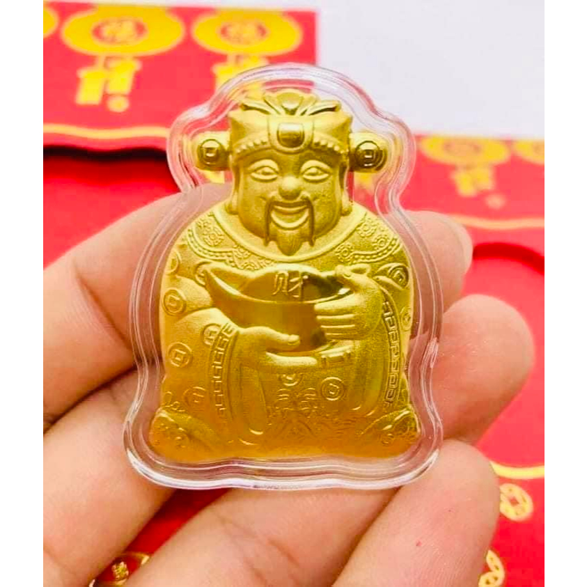 Ông Thần Tài Mạ Vàng 24K Cao Cấp, Phát Tài Phát Lộc, Tặng Túi Gấm Nhung May Mắn