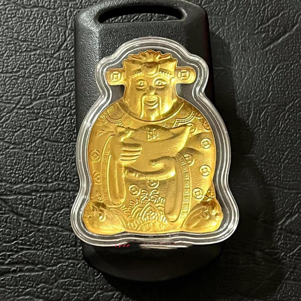 Ông Thần Tài Mạ Vàng 24K Cao Cấp, Phát Tài Phát Lộc, Tặng Túi Gấm Nhung May Mắn
