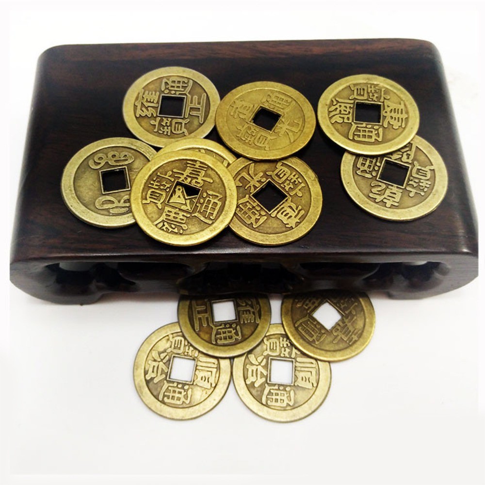 [SHOPEE TRỢ GIÁ] ✅ COMBO 100 Đồng xu cổ âm dương chiêu tài lộc hút may mắn