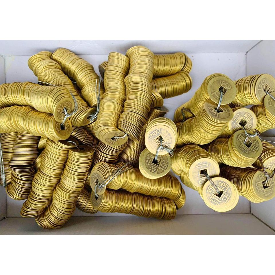 [SHOPEE TRỢ GIÁ] ✅ COMBO 100 Đồng xu cổ âm dương chiêu tài lộc hút may mắn