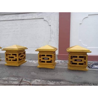 Khuôn đúc trụ đèn trang trí sân vườn có thể lắp bóng đèn chiếu sáng bên trong