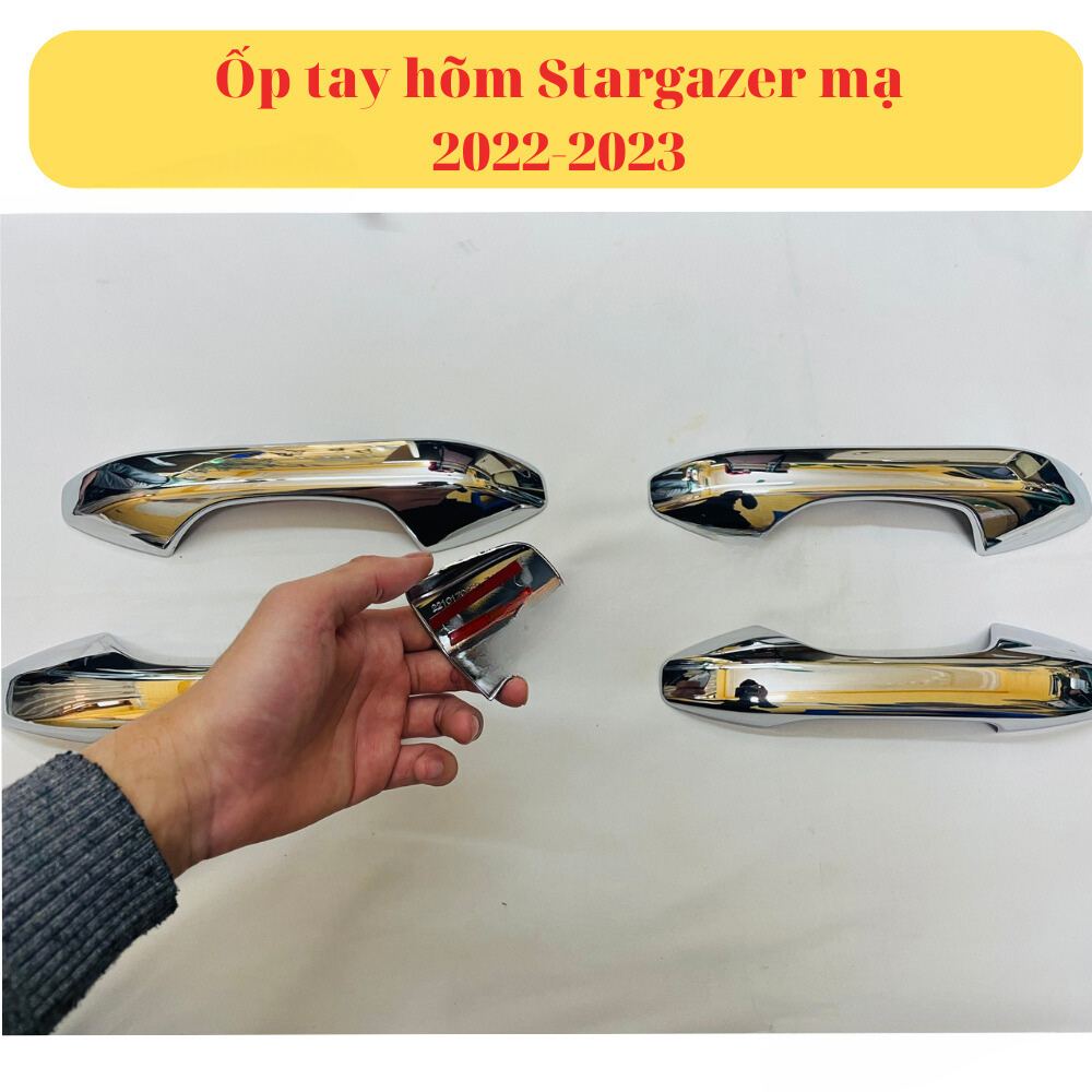 Ốp tay nắm, hõm cửa xe Hyundai Stargazer đời 2022 - HIỆN NAY - nhựa ABS mạ crom cao cấp, sáng bóng