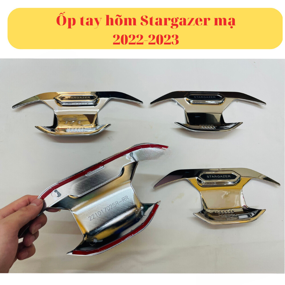 Ốp tay nắm, hõm cửa xe Hyundai Stargazer đời 2022 - HIỆN NAY - nhựa ABS mạ crom cao cấp, sáng bóng