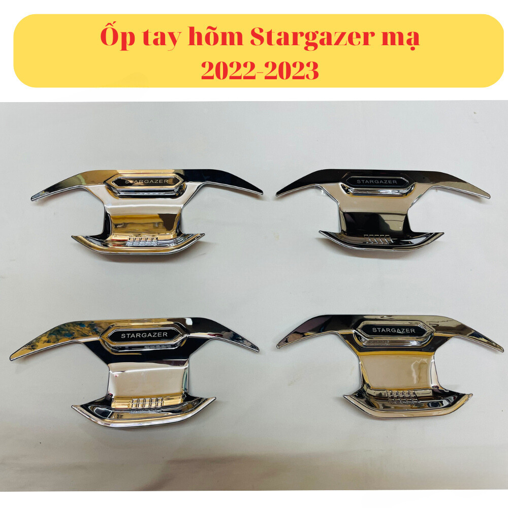 Ốp tay nắm, hõm cửa xe Hyundai Stargazer đời 2022 - HIỆN NAY - nhựa ABS mạ crom cao cấp, sáng bóng
