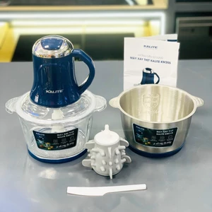 Máy Xay Thịt Đa Năng Kalite KM355, 2 Cối Thủy Tinh & Inox 2.0L - Công Suất 300W - Hàng Chính Hãng