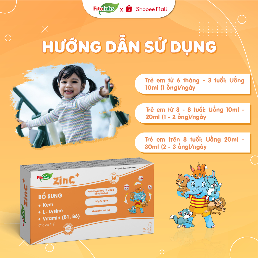 [✨COMBO+QUÀ XỊN] Kẽm Hữu Cơ Cho Bé Fitolabs ZinC Cho Bé Giúp Tăng Sức Đề Kháng, Kích Thích Ăn Ngon, Hấp Thu Tốt IMC