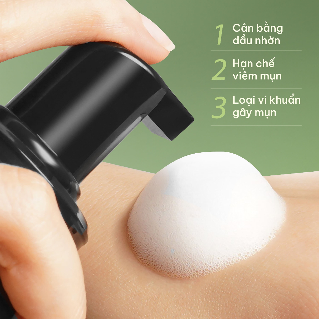 Ảnh Bộ 2 Chai Sữa Rửa Mặt Tạo Bọt Sạch Sâu Không Khô Da Dành Cho Da Dầu Khô Thường Cỏ Mềm 3