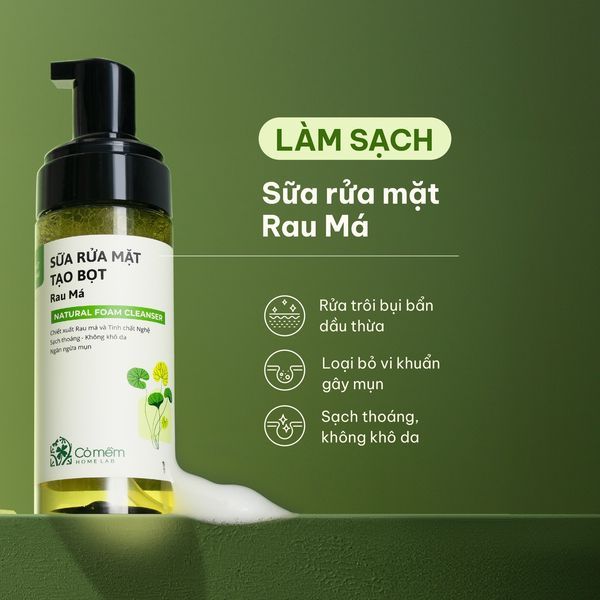 Ảnh Bộ 2 Chai Sữa Rửa Mặt Tạo Bọt Sạch Sâu Không Khô Da Dành Cho Da Dầu Khô Thường Cỏ Mềm 1
