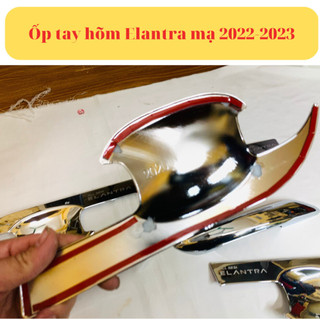 Ốp tay nắm, hõm cửa xe Hyundai Elantra 2022 - ĐẾN NAY - Mạ Crom cao cấp, sáng bóng