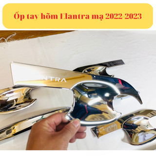 Ốp tay nắm, hõm cửa xe Hyundai Elantra 2022 - ĐẾN NAY - Mạ Crom cao cấp, sáng bóng