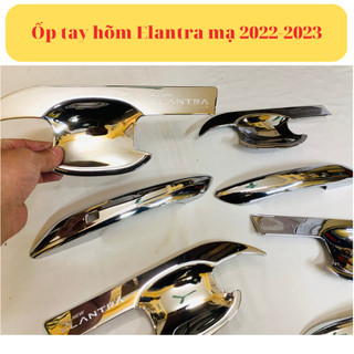 Ốp tay nắm, hõm cửa xe Hyundai Elantra 2022 - ĐẾN NAY - Mạ Crom cao cấp, sáng bóng