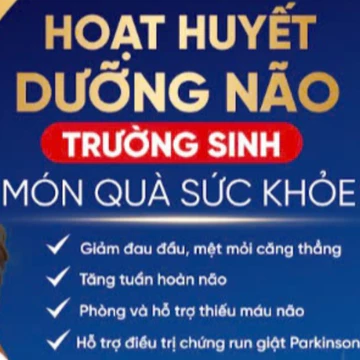 Bổ Dưỡng Não Hoạt Huyết Trường Sinh Giảm Đau Đầu Mất Ngủ Rối Loạn Tiền Đình Đau Vai Cổ Gáy Tê Bì Chi