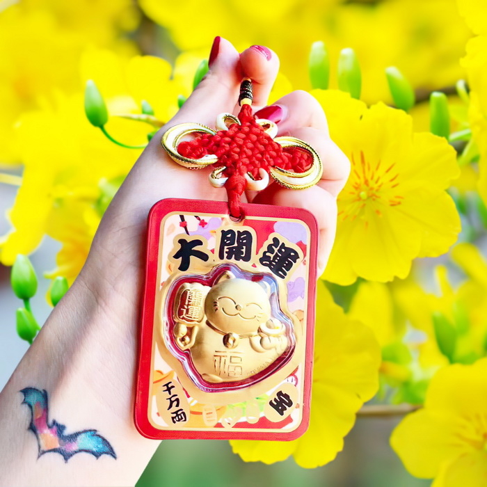 [RƯỚC LỘC] Bao lì xì Ngựa thần tài như ý cát tường vàng 24k 9999, Quà Tết 2026 (Có Dây Treo)
