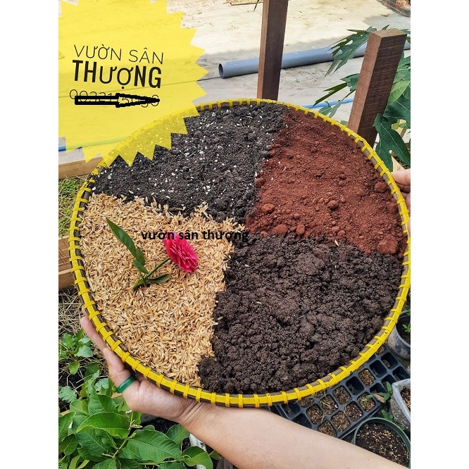 Gói 2kg Đất Chuyên Hồng Đã Phối Trộn Đất đỏ, Compost, Phân trùn, Perlite, Phân Dê, Phân Gà,...