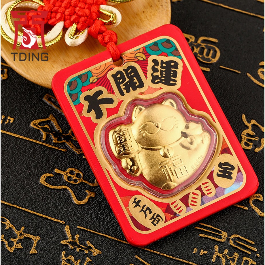 [RƯỚC LỘC] Lì Xì Ngựa Thần Tài Vàng 24k May Mắn Tài Lộc (Có Dây Treo)