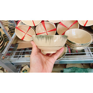 Chén Ăn Cơm Phết Xanh Lá Già Nam Bộ Size 12cm - Hàng Đẹp Không Chấm Chân - Gốm Xưa Cho Người Hoài Niệm - Gốm Lái Thiêu
