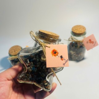 (Lọ100ml+đá nhỏ) Lọ đá kèm tag xinh xắn, dùng trang trí, quà tặng ý nghĩa