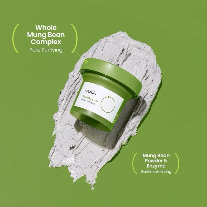Mặt nạ đất sét đậu xanh Beplain Mung Bean Pore Clay Mask 120ml hạn 2028 IS215