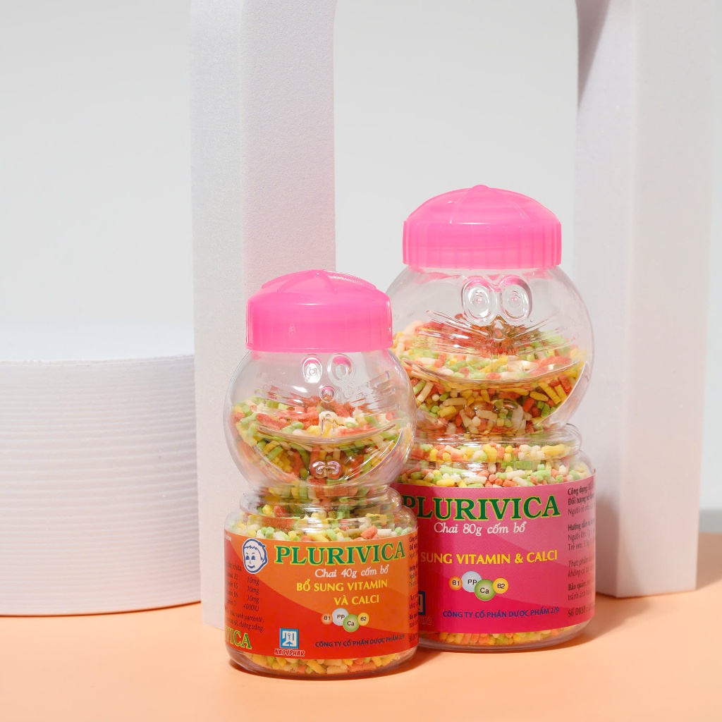 Cốm bổ PLURIVICA - Bổ sung vitamin và calci (Chai 40g; Chai 80g ...