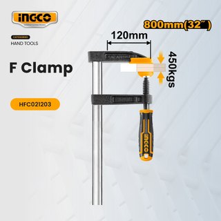 ĐỒ NGHỀ INGCO Kẹp gỗ chữ F HFC021205 - HFC021203 (Cam kết Chính Hãng 100%)