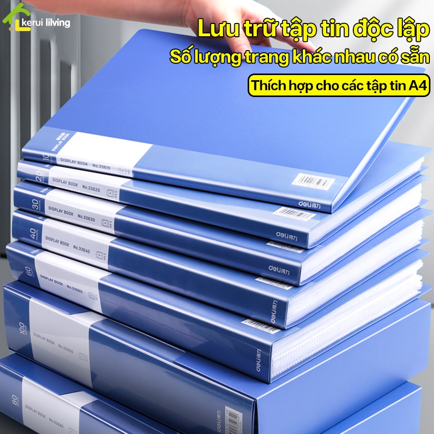 Bìa Lá A4 30/60/100 Lá AIGE - File Đựng Tài Liệu Chống Thấm Nước, Nhiều ...