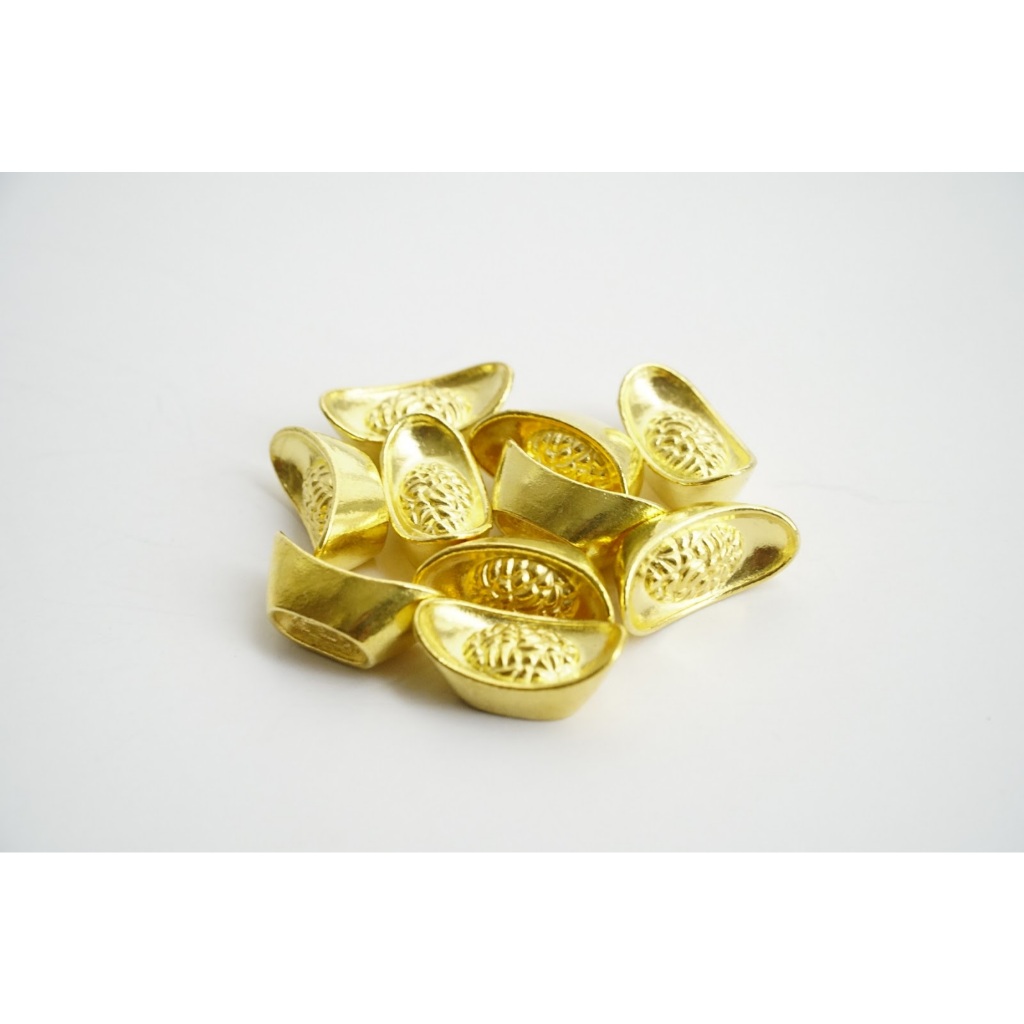 Combo 3 Thỏi vàng Thần Tài KIM NGUYÊN BẢO cỡ 2.8cm , phong thủy hút tài nạp lộc, giàu sang, no đủ...