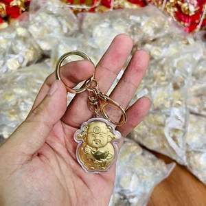 Móc Khóa Mạ Vàng Ông Thần Tài Ngày Vía Thần Tài Rước Lộc