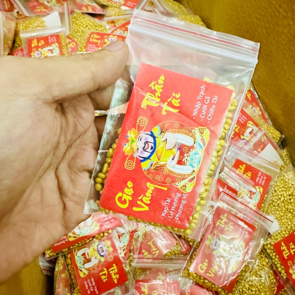 [Sẵn Hàng] Gạo Vàng Thần Tài , Thờ Cúng Ban Thần Tài - có loại Hộp Và Loại Túi