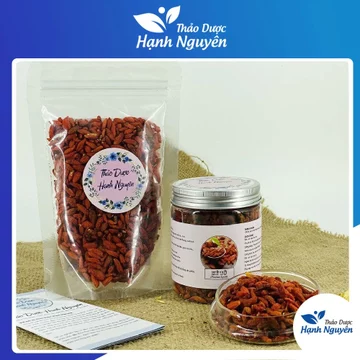 Kỷ tử đỏ 100gr, hạt kỳ tử đỏ, kỳ tử pha trà thảo mộc, hầm canh - Thảo Dược Hạnh Nguyên