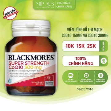 Viên Uống Bổ Tim, Hỗ Trợ Tim Mạch Và Điều Hòa Huyết Áp - CoQ10 Blackmores 300mg và 150mg - 30 Viên